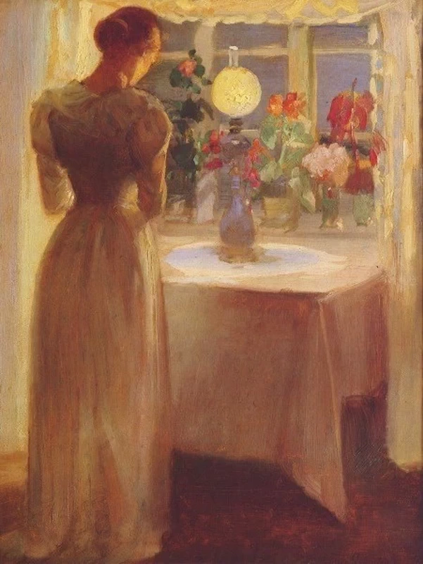 Giovane ragazza con la lampada accesa, 1887 - Museo di Skagen